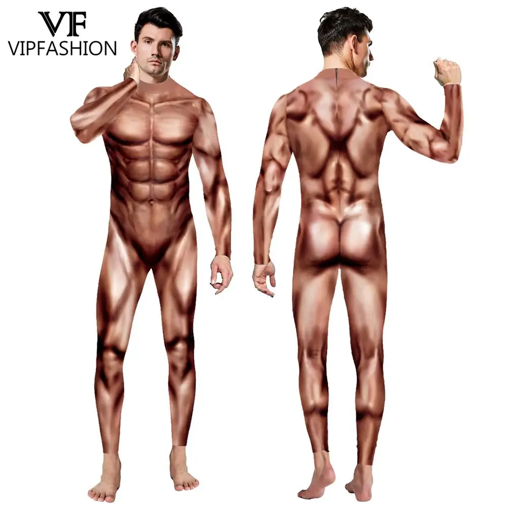 Модный костюм VIP Zentai для взрослых Мужской Забавный комбинезон с 3D рисунком