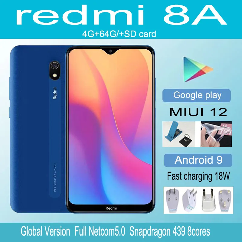 

Global version Xiaomi Redmi 8A 4GB RAM 64GB ROM Mobile Phone Snapdragon 439 Octa Core 6.22" 5000mAh 12MP Camera Smartphone