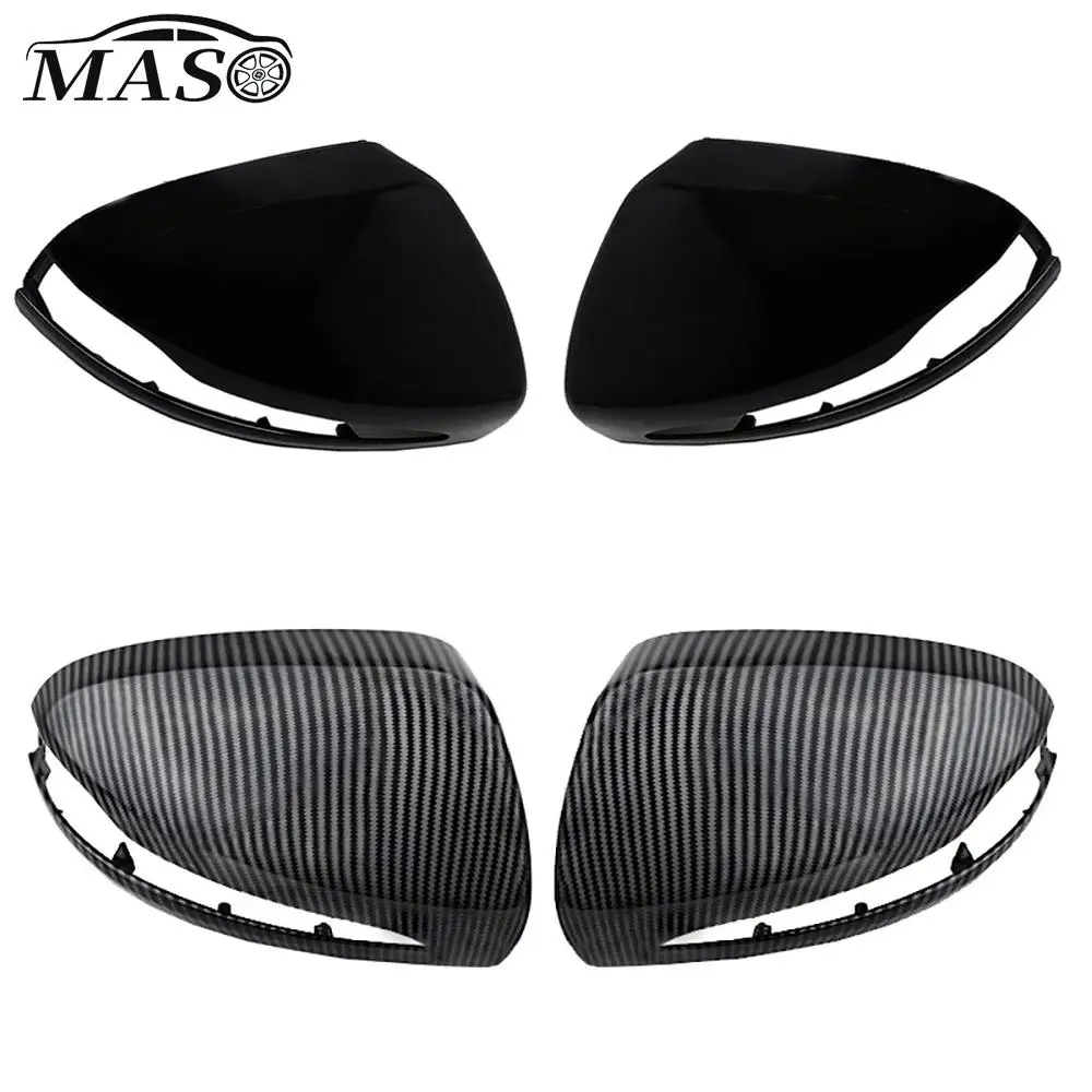 2 шт. чехол для бокового зеркала заднего вида автомобиля из углеродного волокна/глянцевый черный для Mercedes-Benz C Class W205 A205 C205 V205 S205 2014-2020