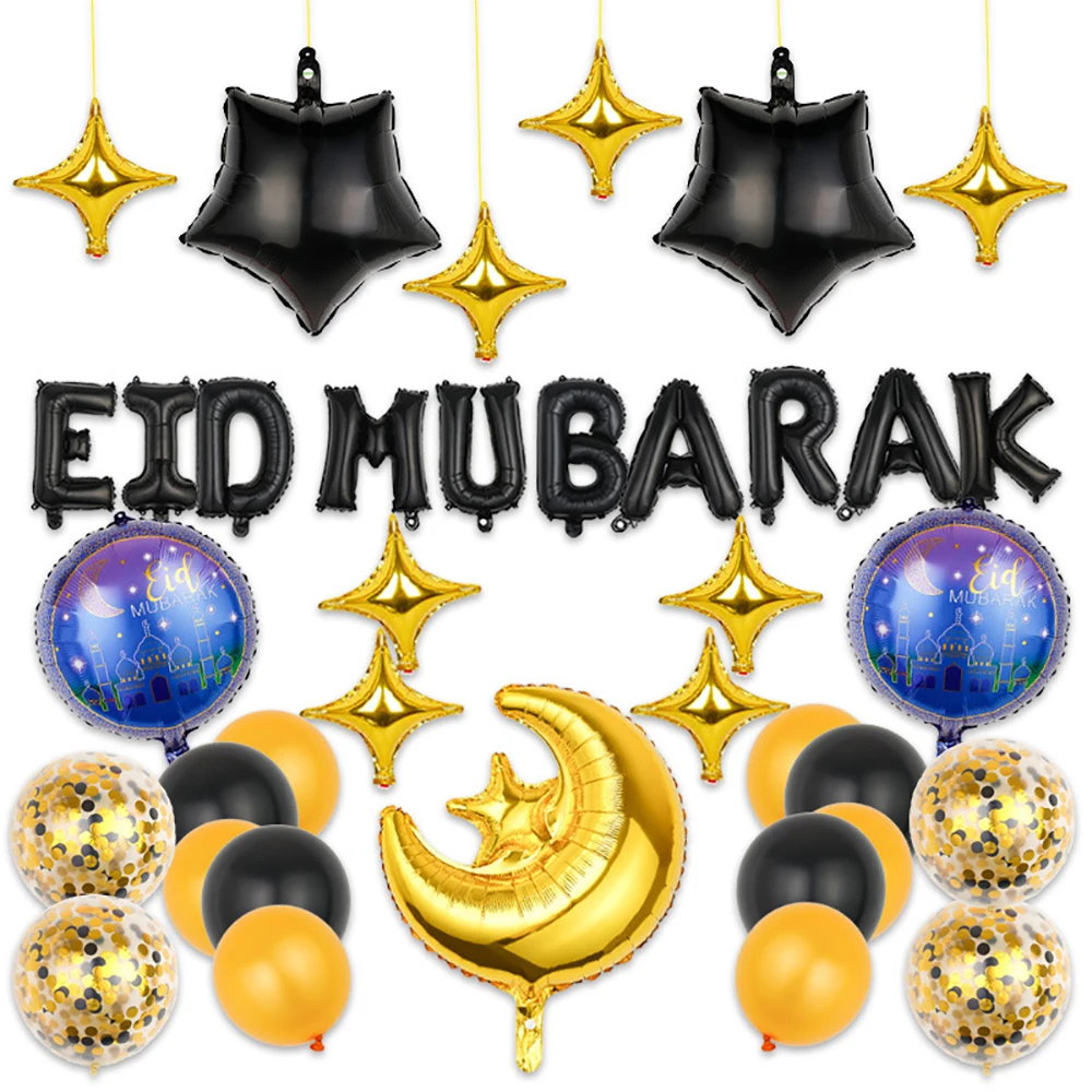 

Party Supplies Eid Decor Ramadan Decoration Wall Decor Party & Holiday DIY Festival decoração Eid Ramadan Balloons Set Moon Star