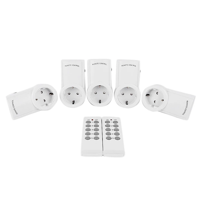 

Two Drag Five Wireless Remote Control Smart Electrical Outlet Switch For Lights Fans Small Appliance Long Range