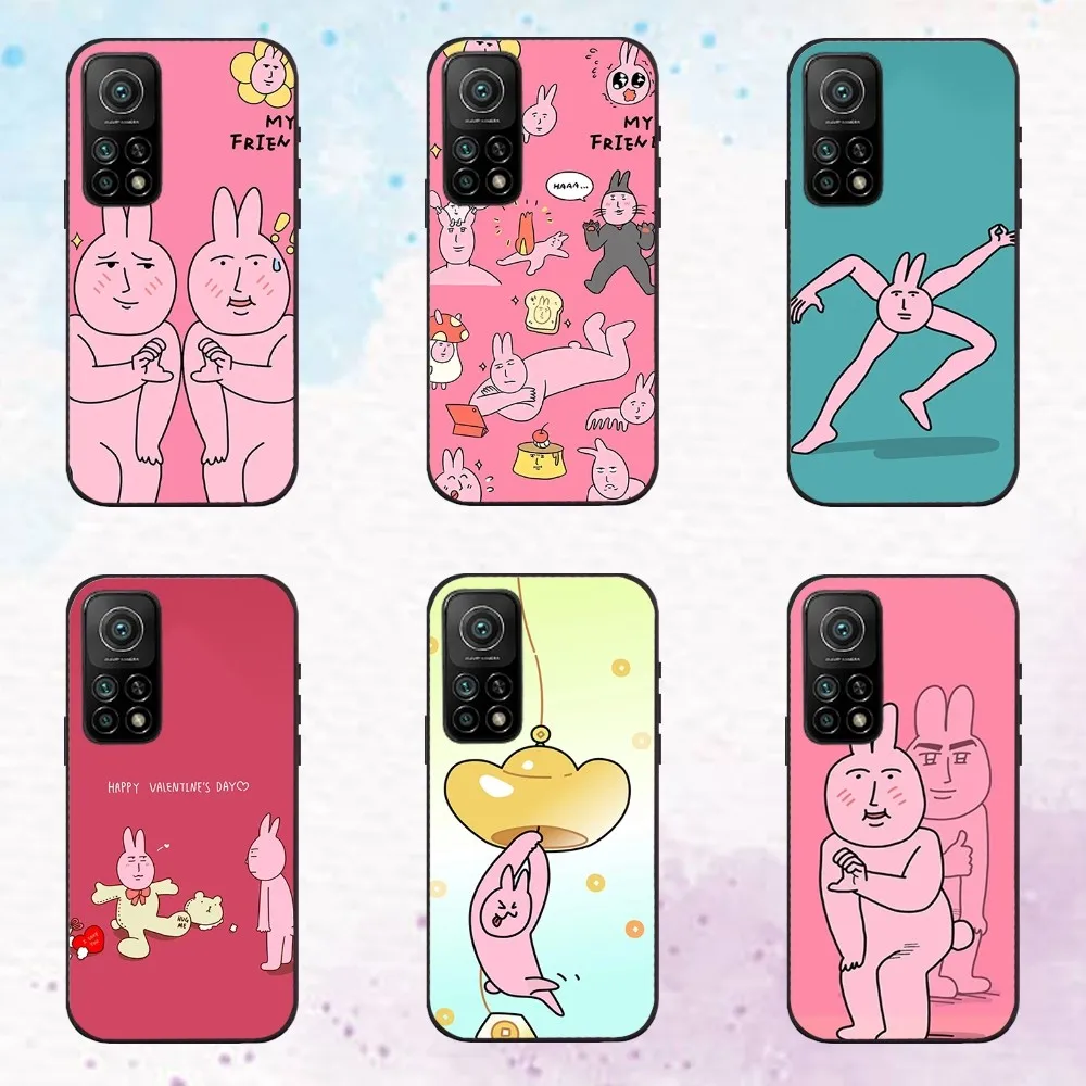 Забавный розовый красный кролик Myfriend чехол для телефона Samsung A 50 52 72 73 80 91 32 51 71