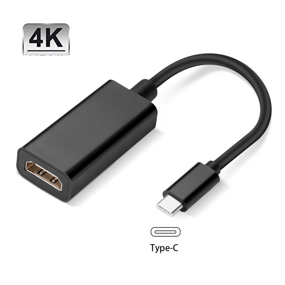 

Type C to HDMI-compatible Adapter 4kx2k 30Hz 1080P USB HDTV Cable Adapter Converter for Macbook Pro Samsung Galaxy S8/S9/S10