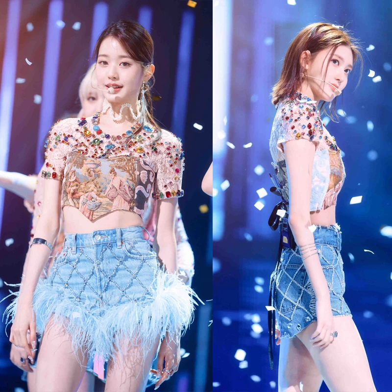 Новая танцевальная одежда Kpop для джазовых танцев женский ночной клубный певец