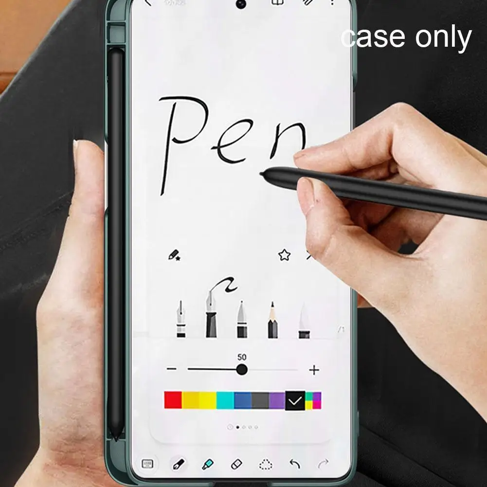 

For S21ultra Silicone Pen Slot Holder Silicone Shockproof With Slim Cover F4c1