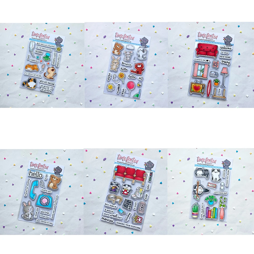 

Cute Cat Clear Stamps And Metal Cutting Dies 2022 New Arrival For Decorating Diy Paper Cards Scrapbook Home Embossing Crafts