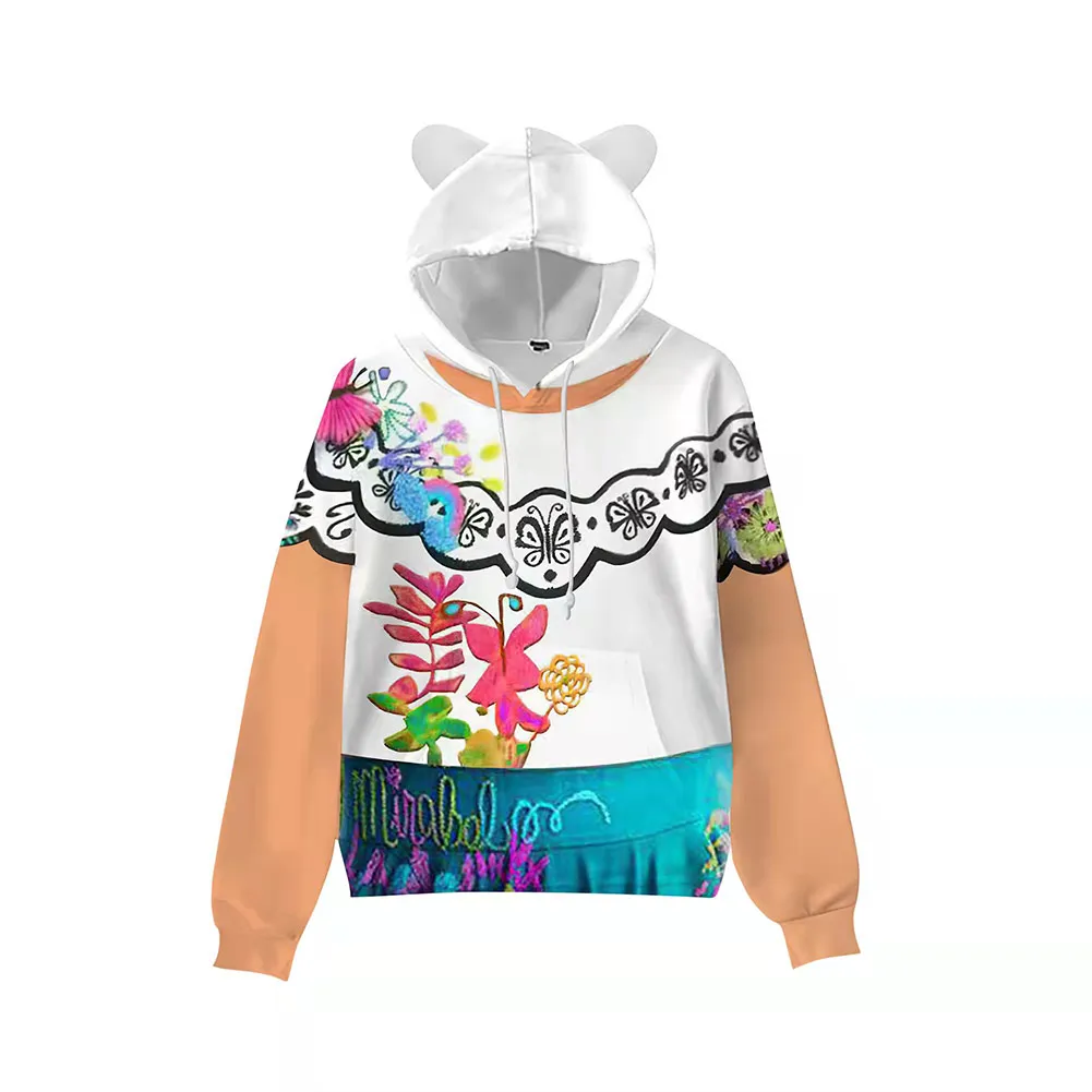 

Anime Mirabel Madrigal Cosplay Hoodie 3D Printed Hooded Sweatshirt Kids Children Cat Ear Casual Streetwear Pullover