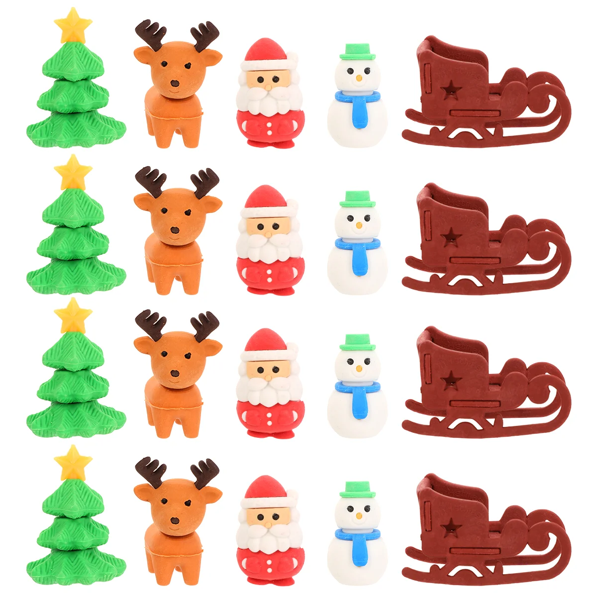 

Erasers Eraser Christmas Kids Santaclaustreeschool Stationery Holiday Rubber Snowman Stocking Cartoon Mini Party Favors Student