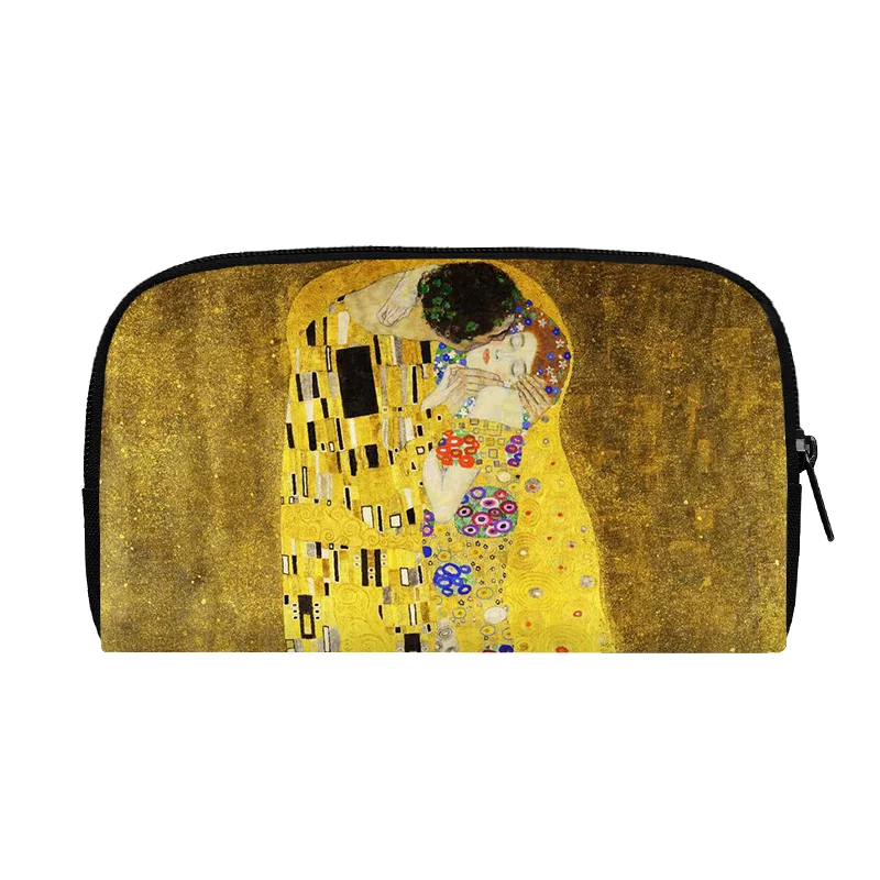 

Classical Oil Painting Kiss By Gustav Klimt Wallet Casual Van Gogh Starry Night Coin Purse Women Lipstick Card Holder Bags Gift