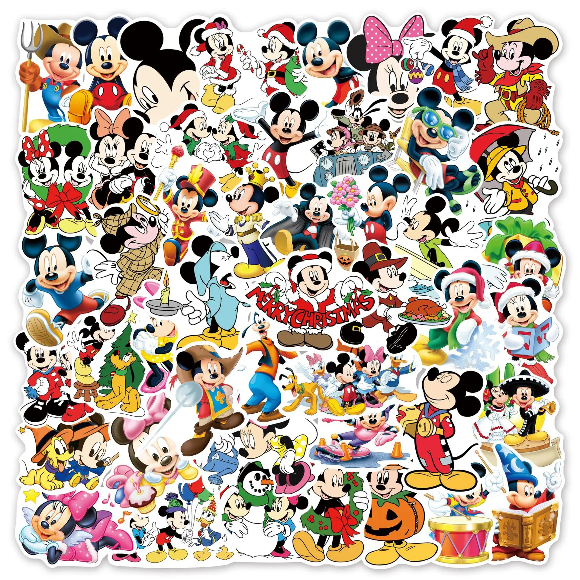 

10/50Pcs Disney Mickey Cartoon Stickers Toys Anime Decal Laptop Phone Stationery Car Waterproof Kawai Sticker Kids Birthday Gift