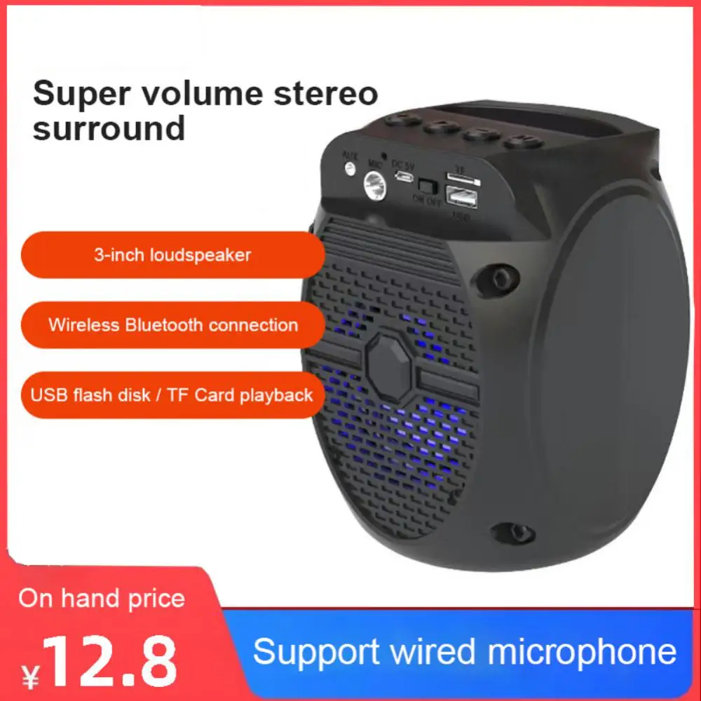 

2023 Portable Bluetooth Speaker Surround Sound Subwoofer Usb Charging For Android Ios Outdoor Loudspeaker Wireless Speaker
