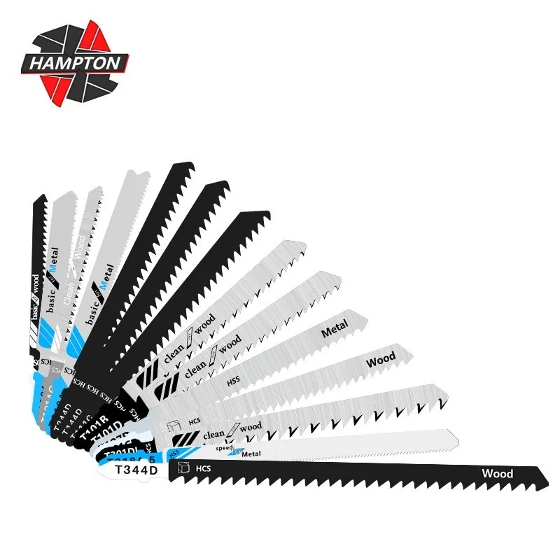 

HAMPTON 48pcs Steel Jig Saw Blade T-Shank Jigsaw Blade for Wood Metal Cutting Tool Saw Blade Woodworking Tools