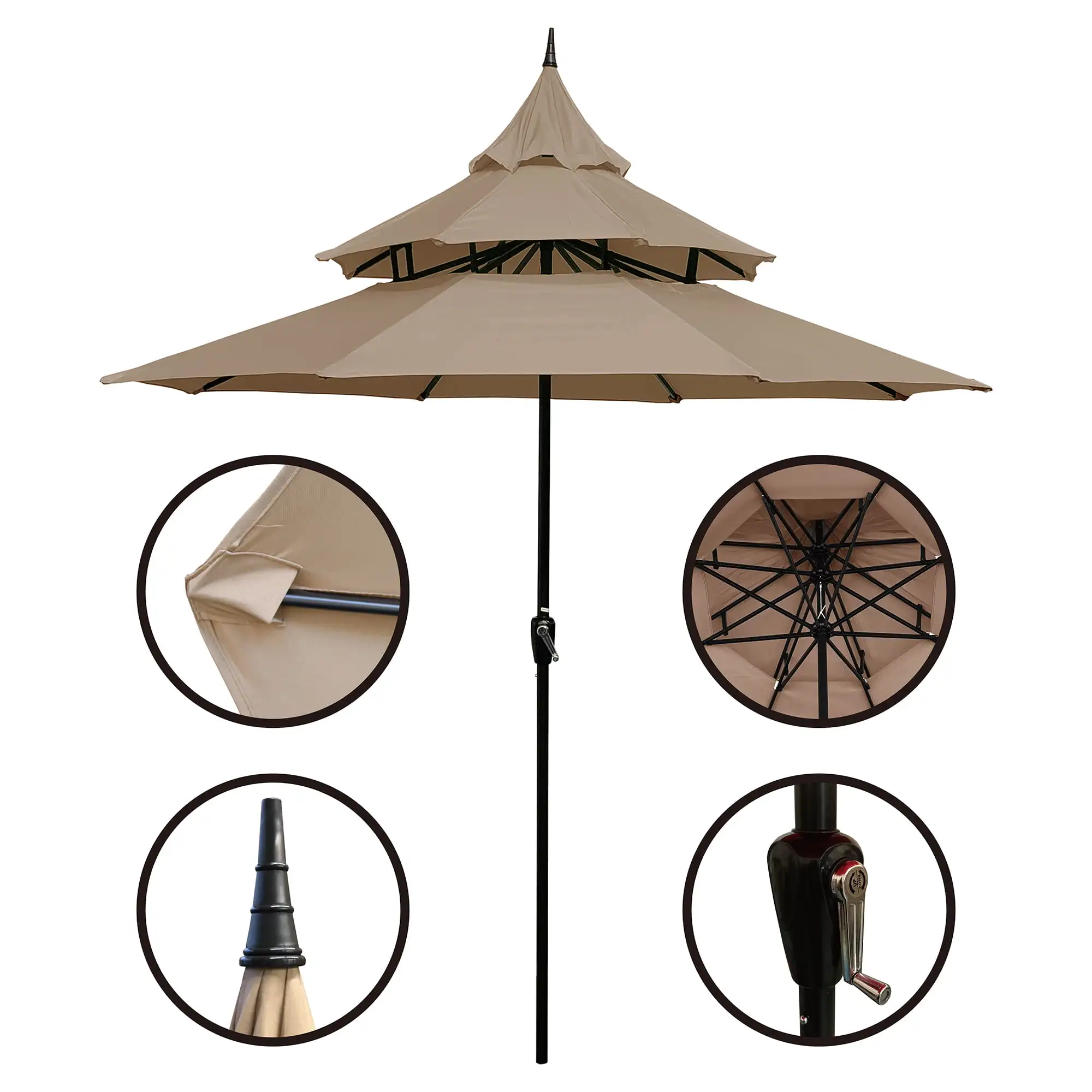 

Abble 9 футов, рыночный зонт-загар