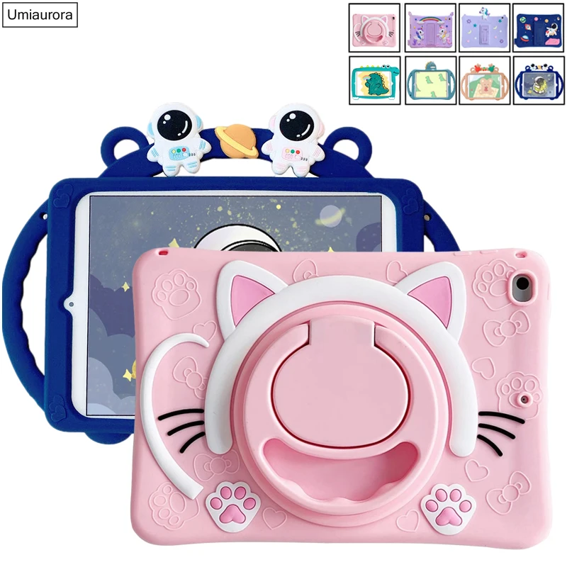 

Tablet Case for Huawei Mediapad M5 Lite 8.0 T5 10 10.1 M6 10.8 Matepad 10.4 T10 T10S Kid Cartoon Silicon Stand Cover Funda Shell