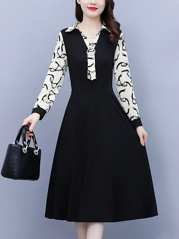Женское винтажное деловое платье черное облегающее средней длины для офиса
