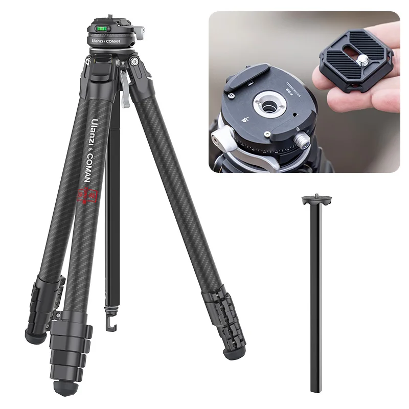 Фото Штатив для камеры Ulanzi Zero F38 Heavy Duty из углеродного волокна, профессиональный штатив для фотосъемки на открытом воздухе, видеозаписи, дорожный монопод для Canon Nikon №1