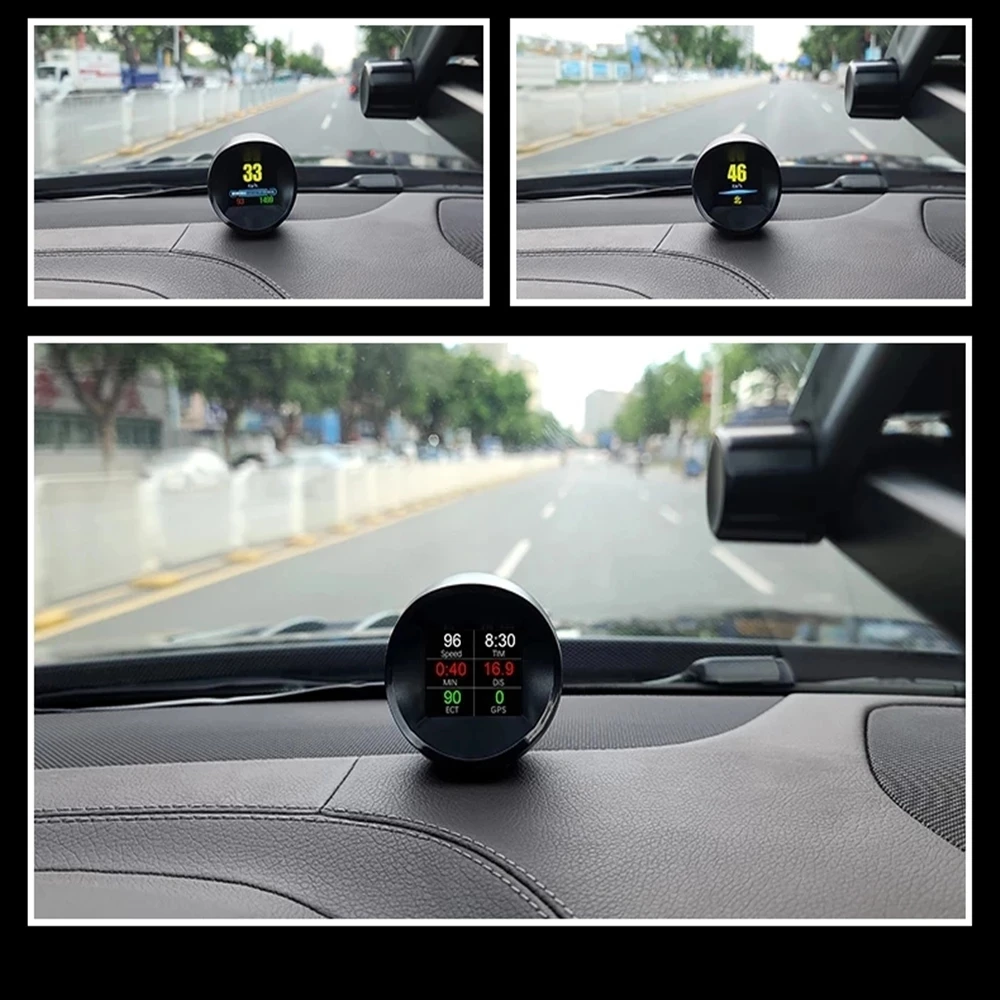 Автомобильный универсальный проектор на лобовое стекло P11 OBD + GPS