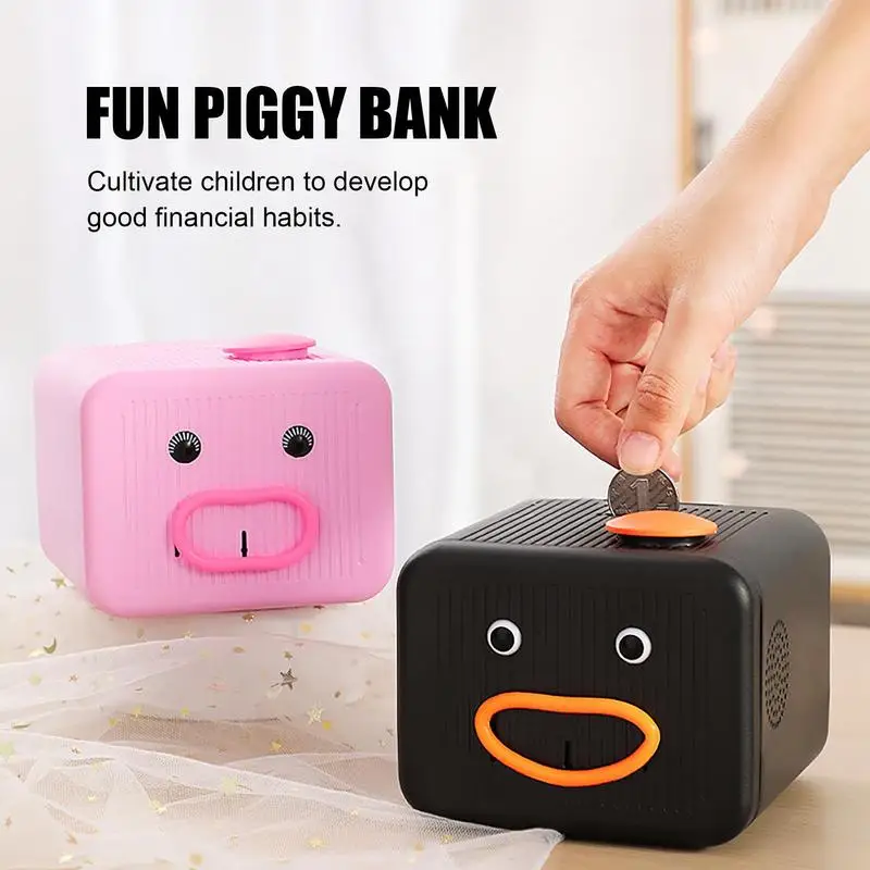 

Детская электрическая банка для денег, обезьянка с человеческим лицом, сберегающий горшок с китайским и английским языком, банка для эконом...