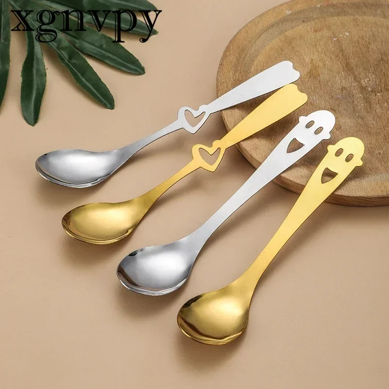 Ложка для кофе xgnvpy из нержавеющей стали ложка мороженого с полым сердцем и