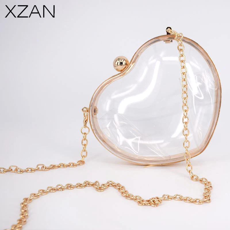

Fashion Women Mini Single Shoulder Bags Brand Trendy Cute Heart Shape Handbags New Chain Bags Girl's Clutch Luxury bolsas