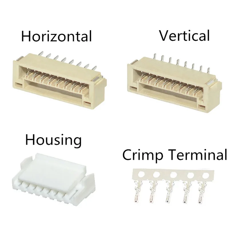 20pcs-gh125-gh-125-125mm-with-lock-connector-socket-pin-header-vertical-horizontal-jst-housing-terminal-2-3-4-5-6-10-12-pin