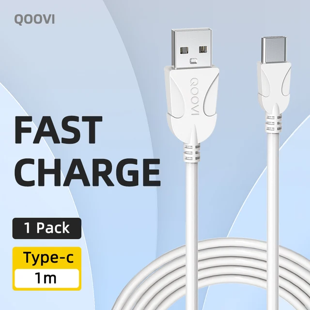  Кабель QOOVI USB Type-C для быстрой зарядки, мобильный телефон Micro USB, зарядное устройство для Android, шнур для передачи данных для iPhone 13, Samsung, Xiaomi,…