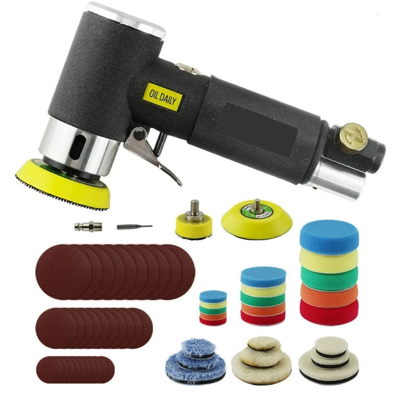 Mini Air Sander, 1/2/3 Inch Random Orbital Air Sander, Mini Pneumatic Sander for Auto Body Work, High Speed Sanders