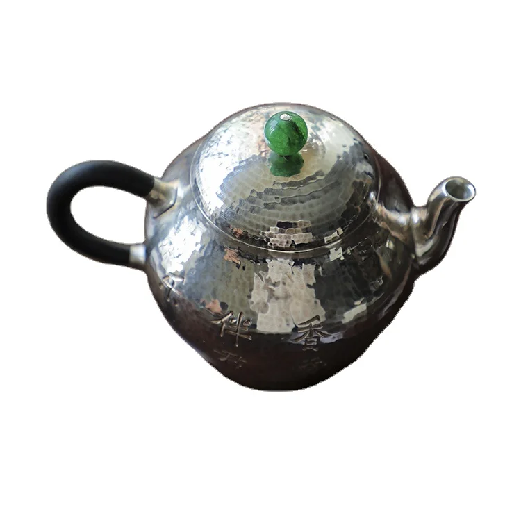 

Hot wholesale 999 Handmade Kung Fu Tea Set tea infusser Silver Teapot