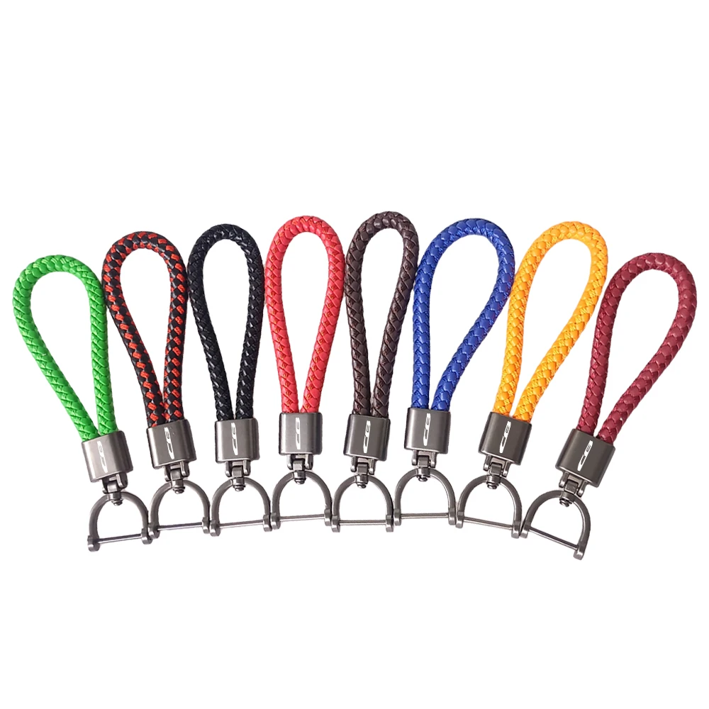 

For HONDA CB125F CB125R CB 150 R CB190 CB190R CB 250R Motorcycle Accessories Braided Rope Keychain Alloy Keyring