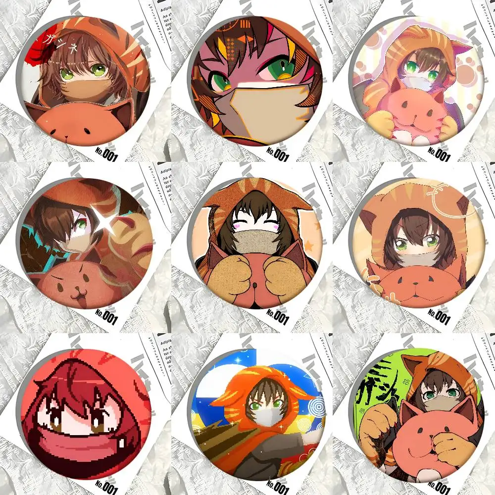 Фото Gin Ibushi Game Your Turn To Die, значки, круглый значок, жесть, монета, брошь, одежда, аксессуары для рюкзака, булавка на лацкан №1