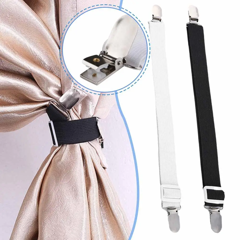 

4PC Bed Sheet Fixer Adjustable Non Slip Bed Sheet Fixing Belt Sheet Clip Clipping Bed Buckle Bed Fixing Cloth Table Sheet O1W2