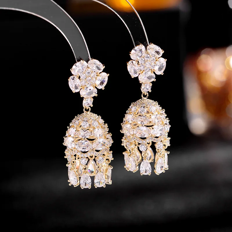 

Этническая Цыганская jhuka, из циркония, индийские, болливудские, с подвесками