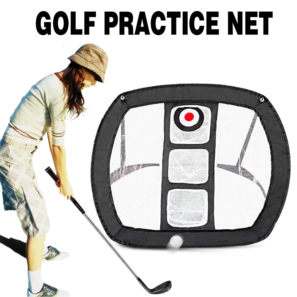Nylon Golf Practice Net Golf Indoor Outdoor Chipping Pitching Cages Portable Golf Practice Training Aids Mats boblov golf practice net golf chipping net swing trainer pop up indoor outdoor chipping pitching cages mats portable