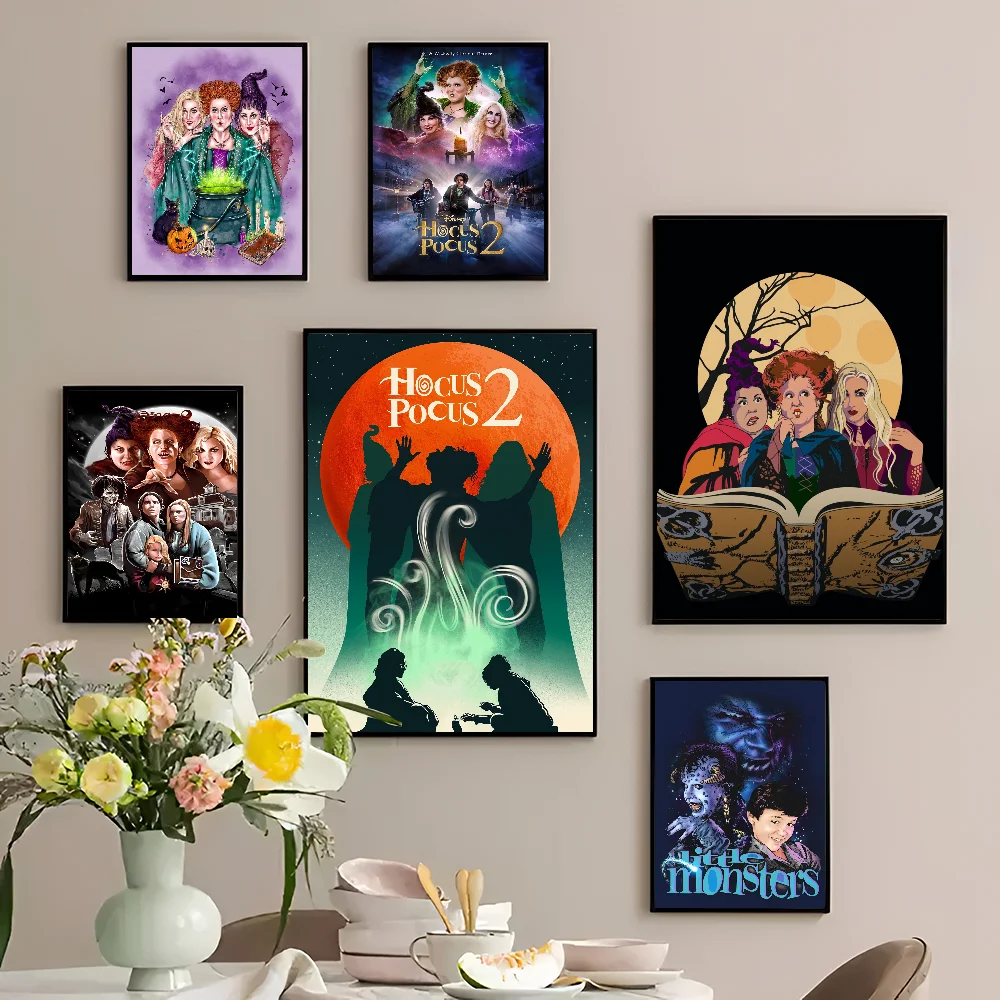 H-Hocus P-Pocus 2 Classic Vintage Posters Room Bar Cafe Decor Stickers Wall Painting