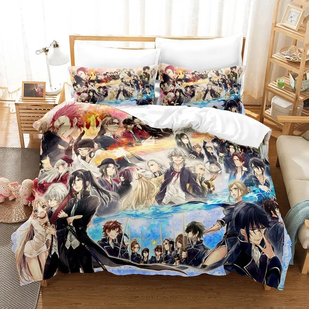K project Mikoto Suoh No Blood! Bone! Ash! Bedding Set Cartoon Anime three-piece set Adult Kid Bedroom Duvet cover Sets