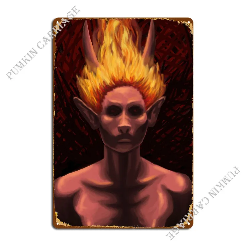 Портрет Zariel 1, металлический плакат с табличкой, постер для гостиной, Настенная пещера, создание Жестяного знака, плакат