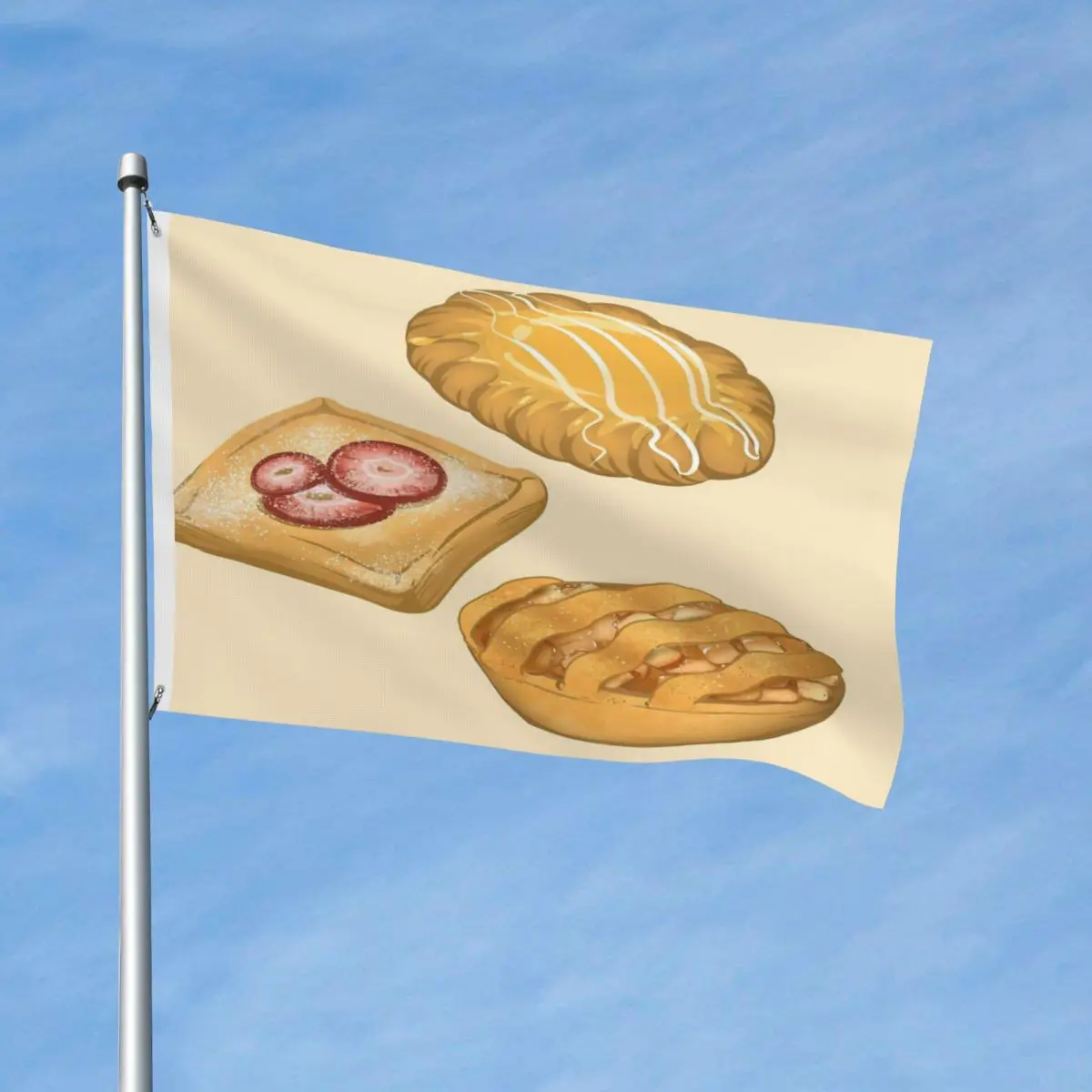 

Pastries Flag Decor Modern Decorative Fade Resistant Lightweight Bright