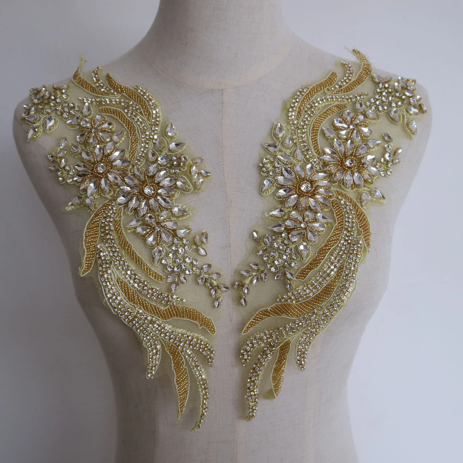 Роскошные стеклянные стразы аппликации для одежды сделай сам бусины ручной