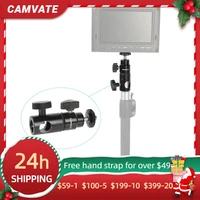 camvate light stand mount connector with 360%c2%b0 rotatable 14 20 mini ball head for monitor led light microphone mounting