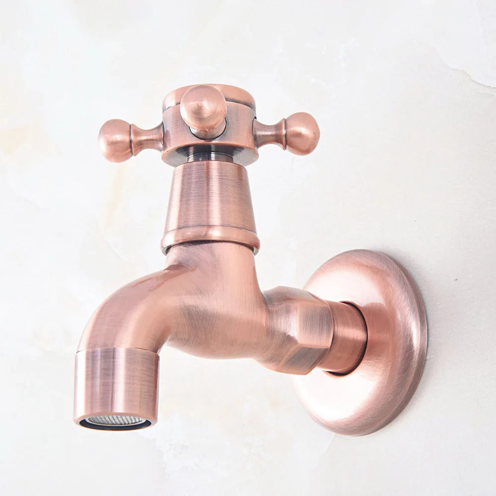 Настенный смеситель с крестовой ручкой старинный кран для раковины и бассейна