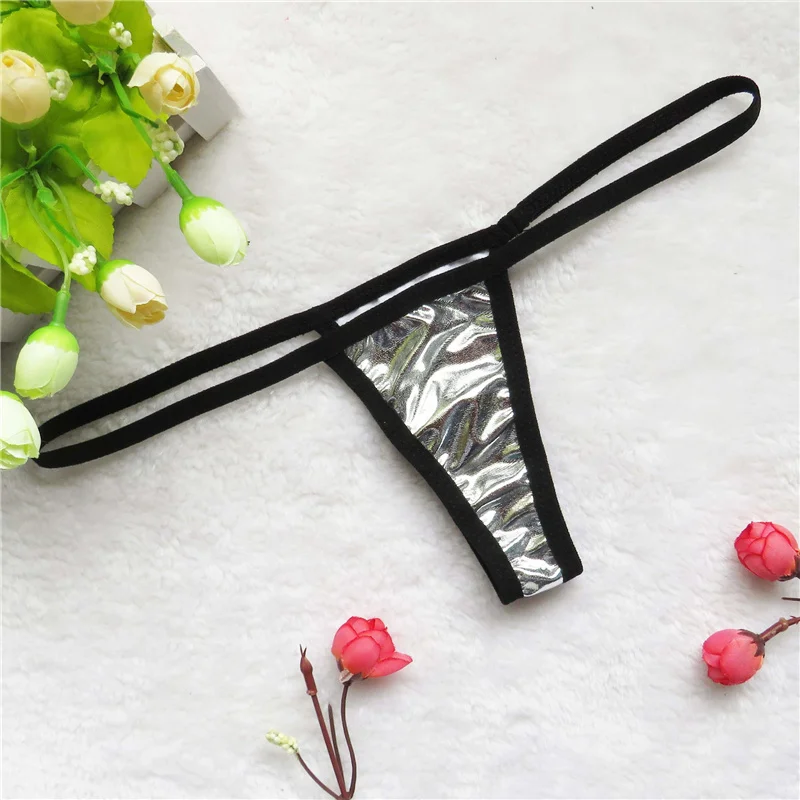 

micro bikini tanga mujer swimwear bikinis biquini tankini sexy lingerie thong Patent leather color Edging Long strip String spa