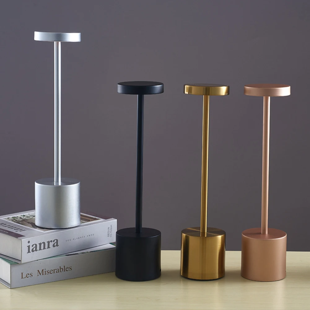 

Modern LED Table Lamp USB Rechargeable Dimmable Eye Protection Study Desk Lamp Bedside Touch Night Light Cafe Living Room Decor