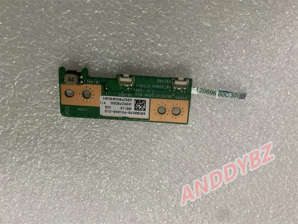 

Подлинный для asus q551ln плата кнопки питания для ноутбука с кабелем 60nb0690-ps1040-210 работает идеально