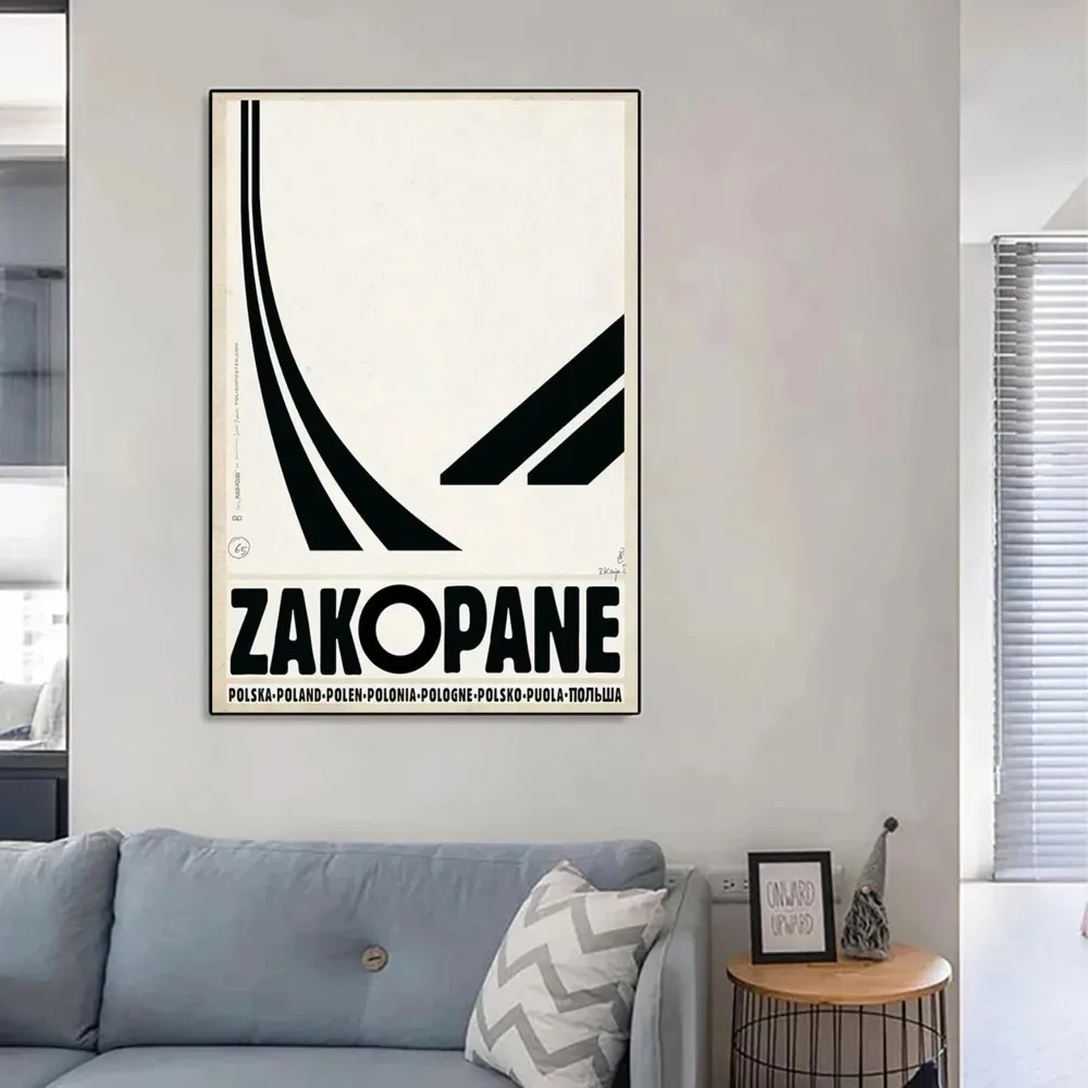 Винтажный Городской Пейзаж Постер Польша Bielawa Słodowa Wola Холст Картина Настенное