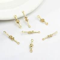 zinc alloy geometric helix rope knot connector charms 6pcslot for diy fashion jewelry earrings making accessories