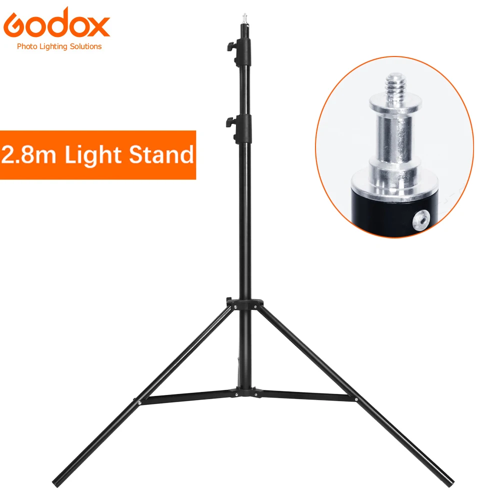 Godox 280cm 2.8m 9FT Pro Heavy Duty Light Stand for Fresnel Tungsten Light TV Station Studio Photo Studio Tripods