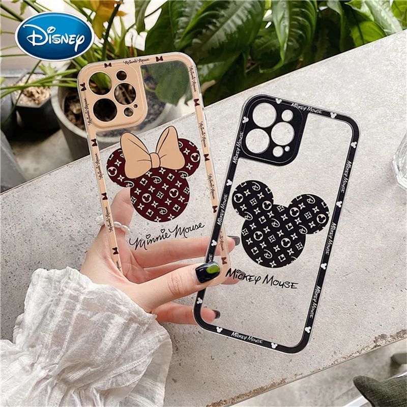 Disney's new creative cartoon fashion Tempered glass phone case For iPhone 14 13 12 mini 11 pro xs max X XR 6 7 8 5 SE 2 3