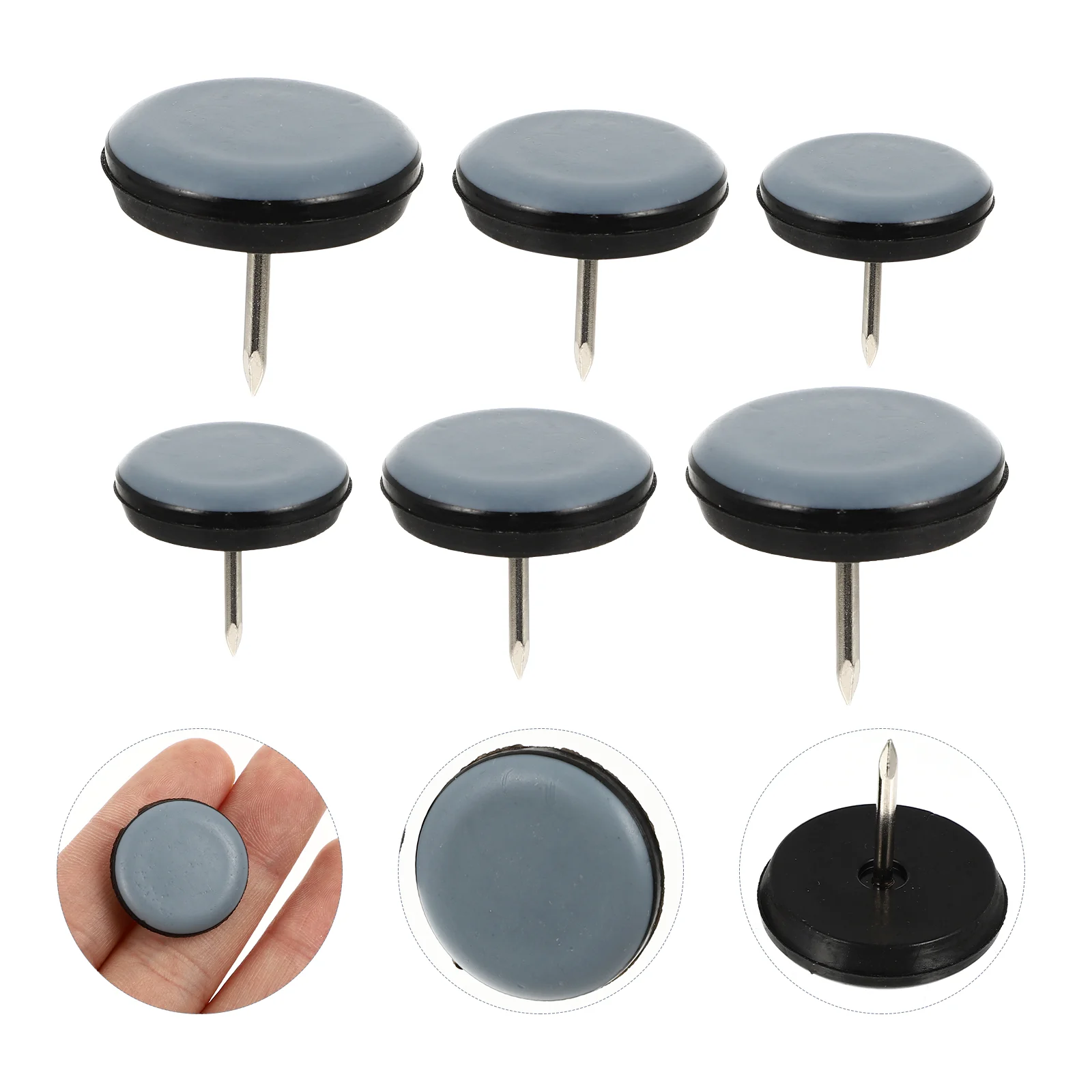 

24pcs Furniture Sliders Portable Nail on Furniture Sliders Floor Slider Pad Chair Leg Floor Protectors for Chair