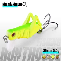 trout fishing lure 35mm 5g mini insect grasshopper slow sinking fishing lure hunthouse head bait for trout green color