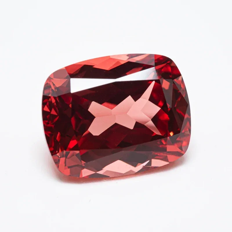 Выращен в лаборатории Padparadscha огненный цветок лотоса прямоугольная форма подушки